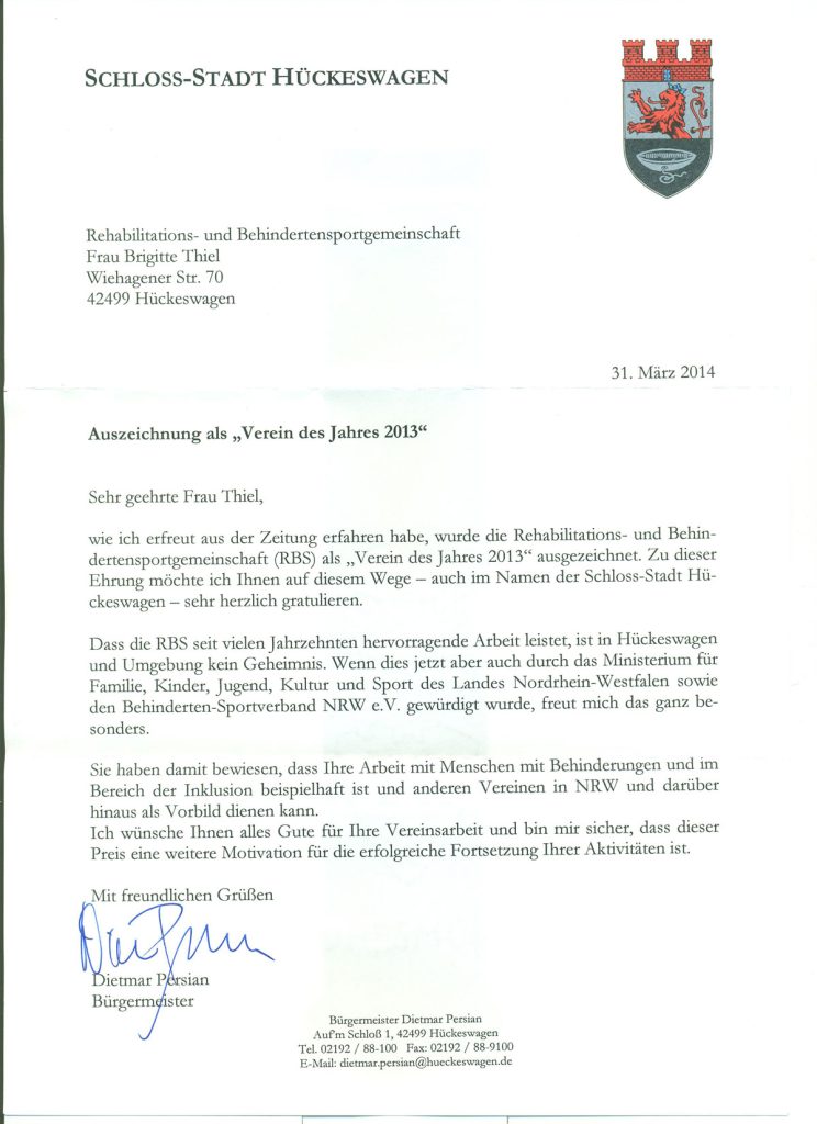 2014 03 31 BM Persian zur Ehrung der RBS Verein des Jahres 2013 001